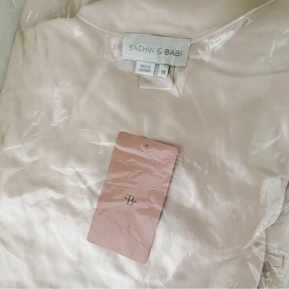 Anthropologie | BHLDN Sachin & Babi Winter Slip Midi Dress Gold Champagne New 10 - Picture 12 of 14